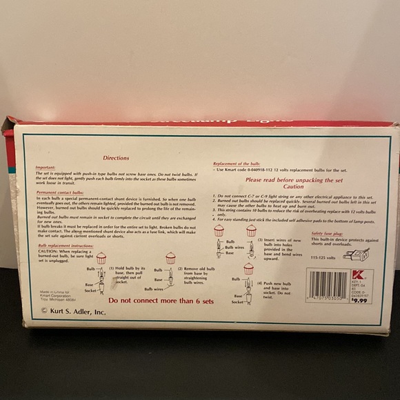 VTG Trim a Home 10 Streetlamp string holiday lights indoor Kmart works - Picture 7 of 11